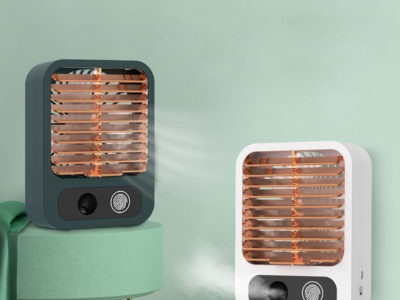Ventilateur d'humidificateur d'air Portable 2 en 1 USB Rechargeable de bureau Mini ventilateur de refroidissement à air électrique pour voiture de chambre de bureau