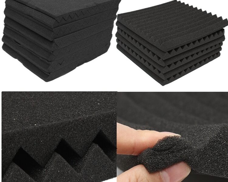 12pcs acoustique insonorisé mousse absorbent l'arrêt du son pour la salle audio KTV