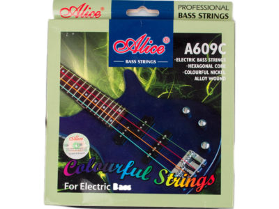 Alices A609C cordes de guitare Colorful 4 cordes hexagonale noyau en alliage de nickel enroulé accessoire de cordes de basse électrique