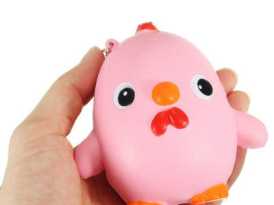 Squishy Pink Chicken Jumbo 10cm Slow Rising Collection décoration cadeau Soft Toy Phone Bag Strap