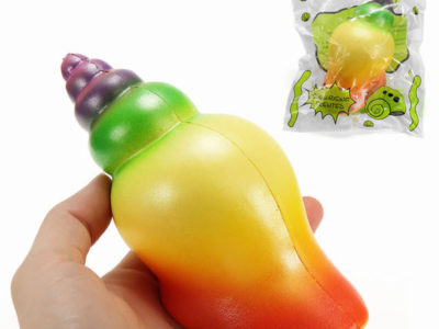 Squishy Rainbow Conch 14cm Slow Rising With Packaging Collection Décoration cadeau Soft Squeeze Toy