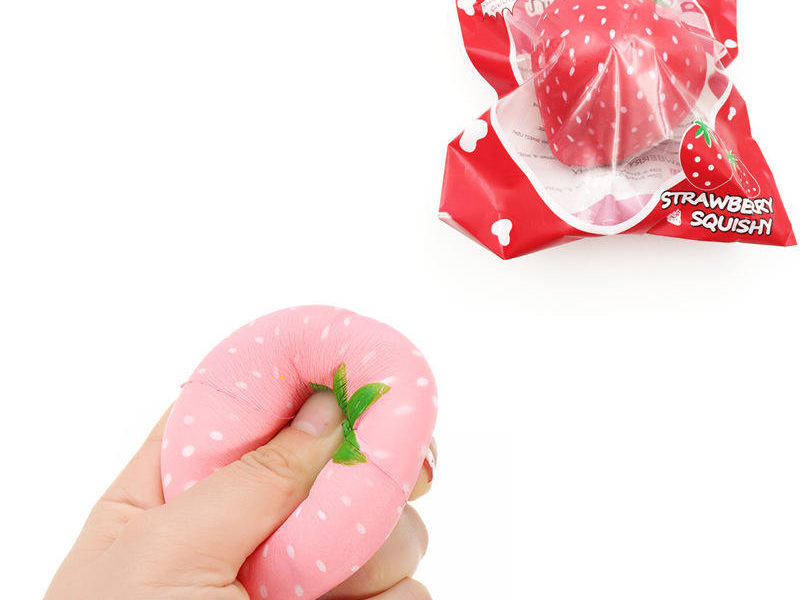 Squishyfun Jouet Cadeau Super Amusant Elévation Lente 8cm Fraise Pression