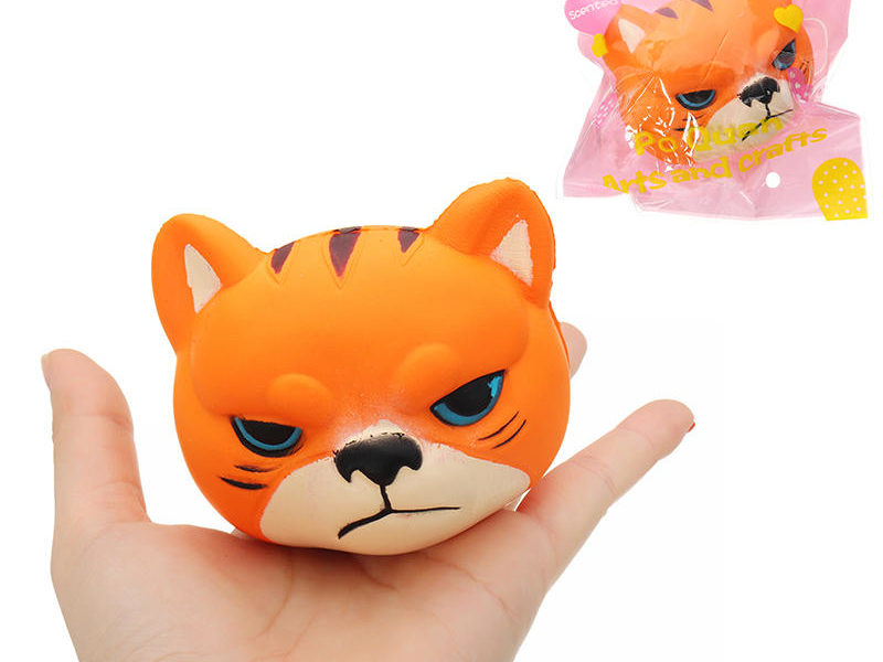 Tigre Squishy 8 * 7 * 6.5cm Lenteur Rising Avec Emballage Collection Cadeau Soft Jouet