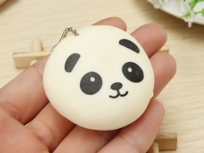 Squishy Squeeze Panda Boule de riz collant 5cm collection Ball chaîne téléphone Strap Décor jouet cadeau
