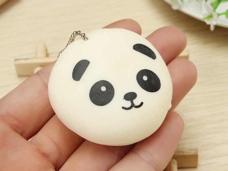 Squishy Squeeze Panda Boule de riz collant 5cm collection Ball chaîne téléphone Strap Décor jouet cadeau