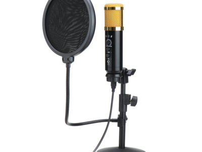 Kit micro de microphone vocal d'enregistrement sonore à condensateur USB dynamique audio avec support de support