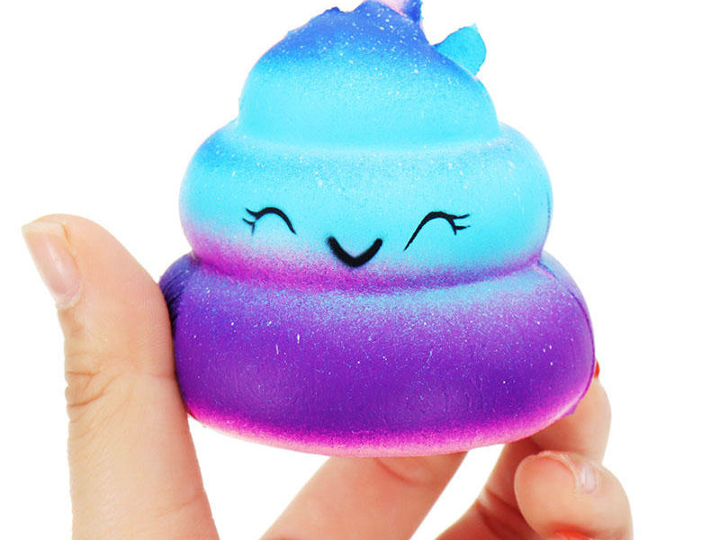 Crazy Squishy Galaxy Poo Slow Rising Scented Bun Cartoon Stress Kawaii Jouet Téléphone Pendentif