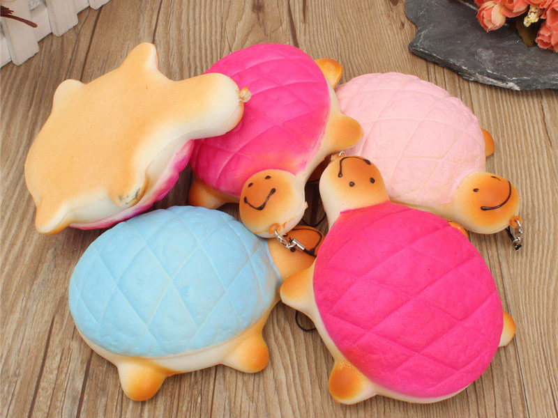 13 cm Doux Kawaii Mignon Petit Tortue Téléphone Petit Pain Tortue Souple Charmes Avec Couleur Aléatoire