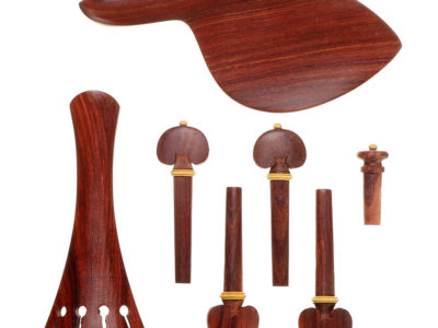 Ensemble de 7 pièces pour violon séquoia comprenant 1 cordier 4 chevilles de réglage 1 mentonnière 1 accessoires pour épingles d'extrémité pour violon 4/4