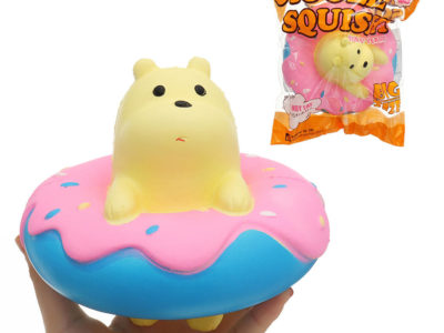 Giggle Donut Ours Squishy 13.5 * 6 * 15 CM Lente Rising Avec Emballage Collection Cadeau Soft Jouet