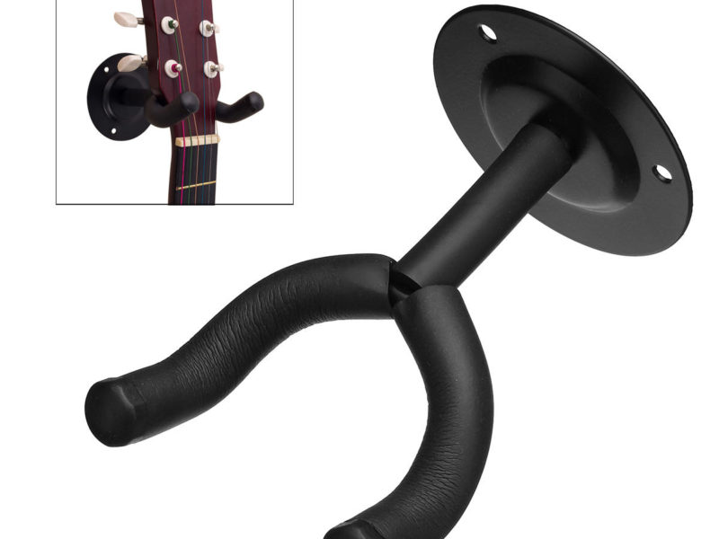 Crochet de support de guitare réglable au mur pour porte-basse de guitare acoustique électrique rembourré