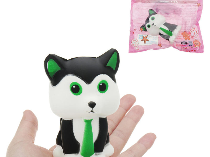 Cravate Fox Squishy 15CM lente montée avec emballage cadeau Collection Soft jouet