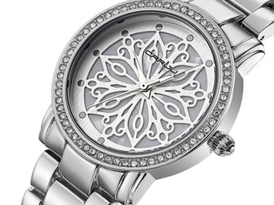 CRRJU 2109 Diamants Dial Case Femmes Montre-bracelet en acier inoxydable Montres …