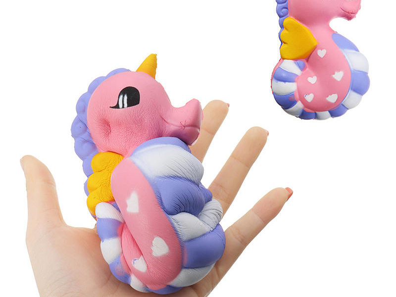 Licorne hippocampe squishy 15.5cm lente hausse Soft gâteau parfumé gâteau porte-clés enfants jouet