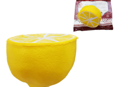 Citron Moitié Spongieux Doux Jouet 10cm à Ronflement Lent avec Emballage d'Anniversaire Cadeau Original