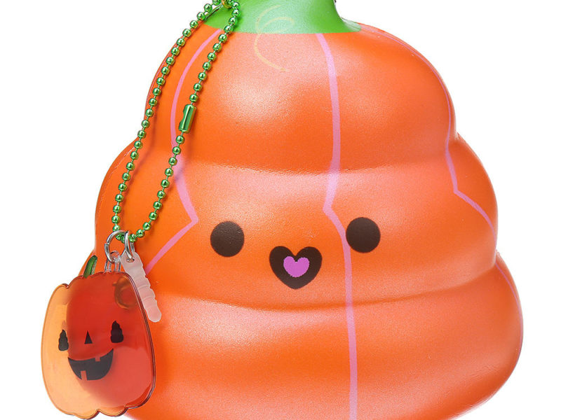 Puni Maru 14cm Squishy Pumpkin Poop Super Slow Rising Toy Tag cadeau