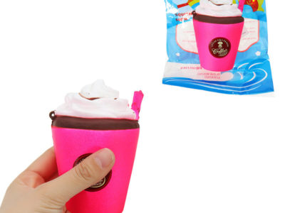 Tasse de crème glacée de thé au lait 11CM Squishy lente s'élevant avec le cadeau de collection de café de Cappuccino d'emballage