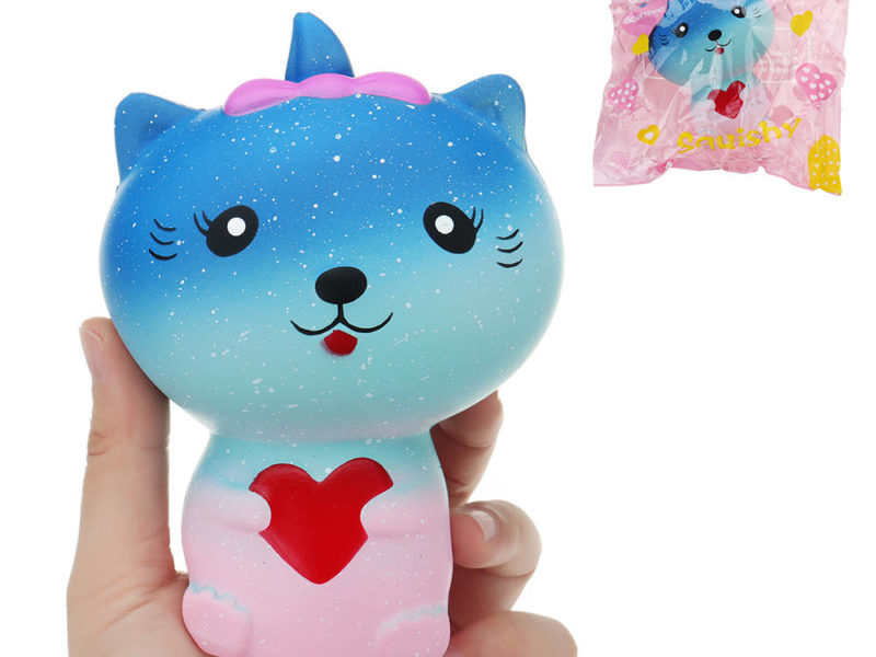 Galaxy Cat Squishy 13 * 9 * 7CM Lente Rising Avec Emballage Collection Cadeau Soft Jouet