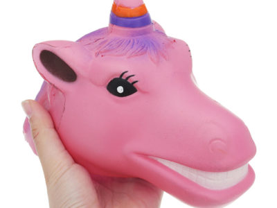 Licorne tête de cheval jouet spongieux 18 * 9 * 13cm lente Rising Soft cadeau Collection