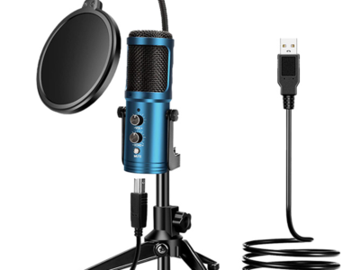 Gitafish K58 Microphone d'enregistrement en direct USB Microphone à condensateur