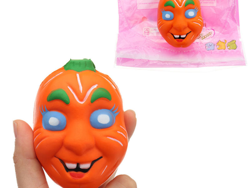 Squishy 7.5 * 9.5CM de citrouille d'Halloween se levant lentement avec le cadeau de collection d'emballage Soft Jouet