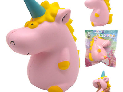 Areedy Squishy bébé Licorne Hippo 14 cm * 10 cm * 8 cm Super Récupération lente rose mignon parfumée paquet original