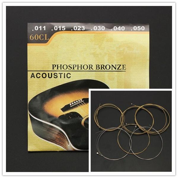 60CL (.011-.050) Cordes de guitare acoustique en acier plaqué bronze phosphoreux