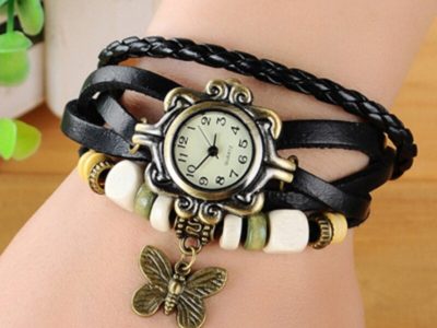 Femmes Casual Vintage Multilayer Butterfly Faux …