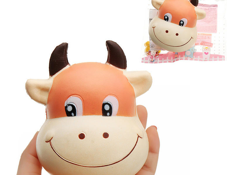 Tête de taureau Squishy 10 * 8cm Lente s'élevant avec le cadeau Soft de collection d'emballage