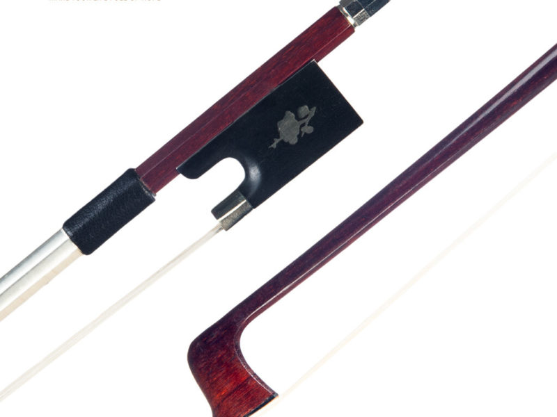 NAOMI 4/4 Violon Bow Brazilwood Bow Bâton octogonal en peau de mouton Grip Crin de cheval blanc Grenouille ébène