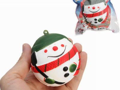 SquishyFun Noël bonhomme de neige spongieux Noël père Noël 7cm lentement avec cadeau de collection d'emballage