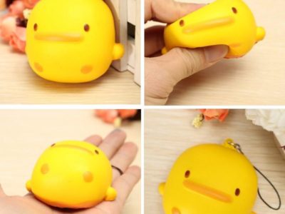 Squishy Yellow Duck Soft Mignon Kawaii Phone Bag Strap Toy Gift 7 * 6.5 * 4cm