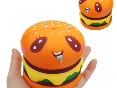 Hamburger chat Squishy 8 * 8.5 CM Slow Rising Collection cadeau Soft jouet animal amusant