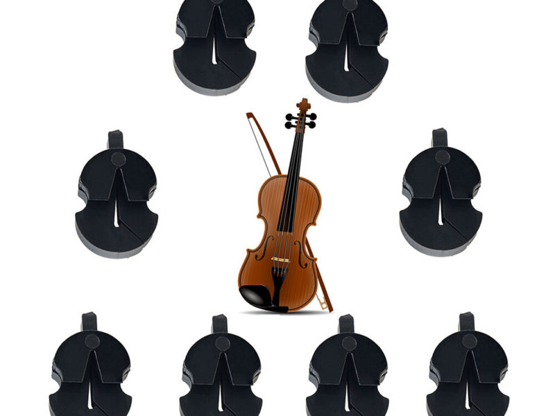 8pcs Violon Noir Caoutchouc Silencieux Violon Muet Violon Muet Silencieux