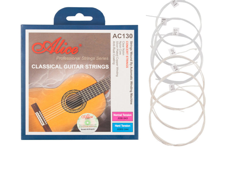 Alices AC130-N jeu de cordes de guitare classique 0.028-0.043 en alliage de cuivre enduit plaqué acier plaqué 4 cordes