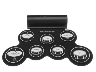 IWord batterie électronique numérique USB MIDI 7 pads Roll Up Set Silicone batterie électrique Pad haut-parleurs intégrés avec baguettes pédale de sustain