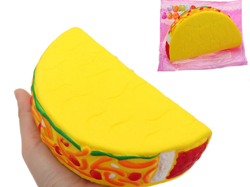 Burger semicirculaire Squishy 14 * 9CM lente hausse avec le cadeau Soft de collection d'emballage cadeau