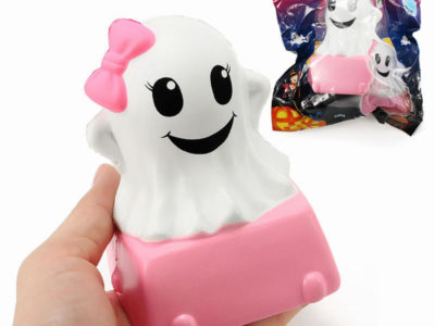 Connie Squishy Ghost Cake Humbo 12cm Ralentissement lent avec emballage Collection Décor de Halloween Jouet cadeau