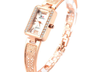 SOXY 0123 Boîtier En Or Rose Cadran Design Dames Bracelet Montre …