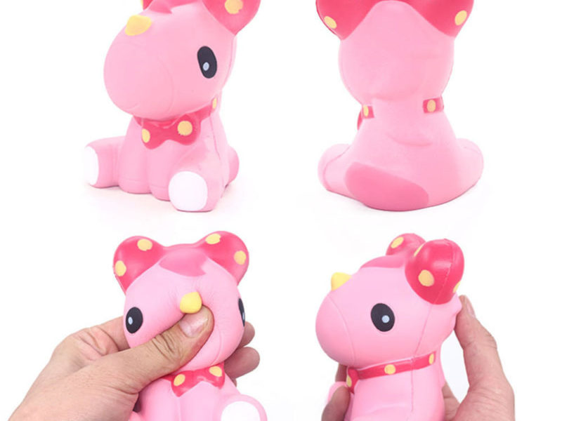 Fille de Noël Elk Squishy 12,2 * 8,5 cm Soft lente hausse avec emballage jouet cadeau