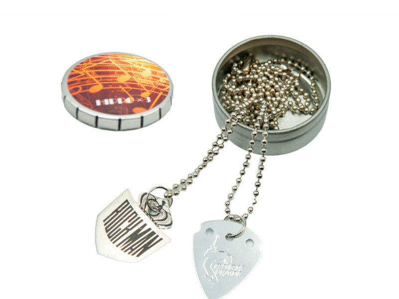 NAOMI Collier de sélection de guitare électrique Pendentif en acier inoxydable pour accessoires de guitare