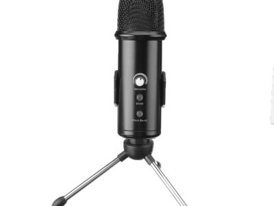Microphone à condensateur USB U18 avec 4 changements de voix et changements d'échos