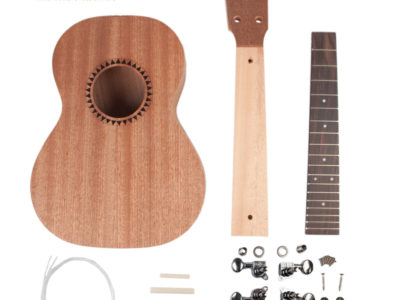 NAOMI bricolage ukulélé 26 pouces ukelele Hawaii guitare Kit de bricolage Sapele corps en bois touche en palissandre avec chevilles chaîne écrou de pont ensemble