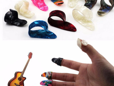 Choix de pinces à ongles en plastique pour guitare Sélection de 3 doigts + 1 sélection de pouce
