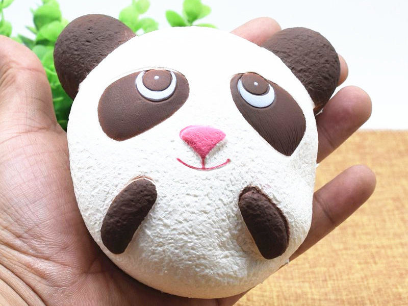 Mignon Jumbo Panda Bread Téléphone sangle Soft Panda Squishy Tête Charmes Cellulaire Téléphone Clé Sac Bretelles Pendentif