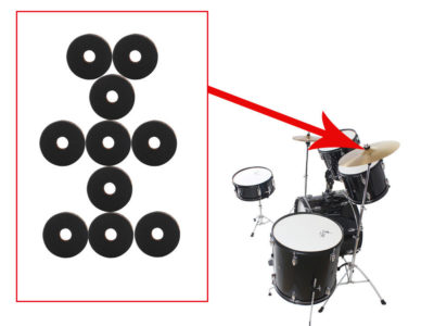 Paquets de 10 IRIN MD139 tambour Tapis de tambour de feutre de protection de feutre de cymbale rond pour tambour Bractes
