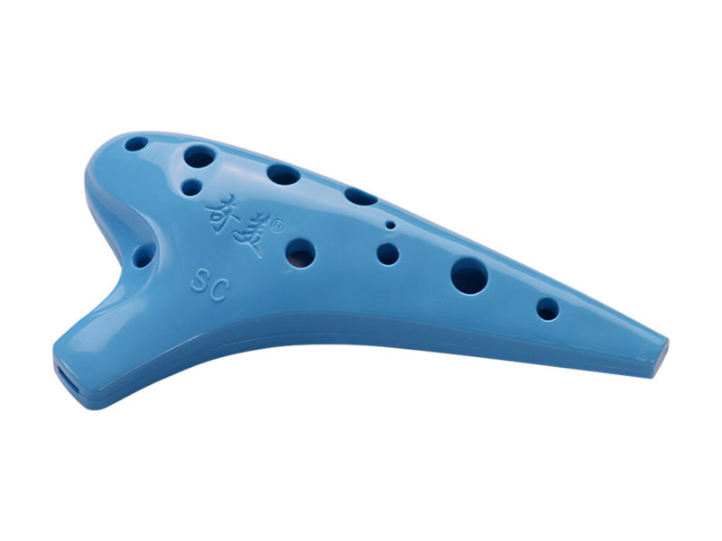 QI MEI QMT-1 Soprano C 12 trous Ocarina ABS Matériau avec sac de protection pour débutant