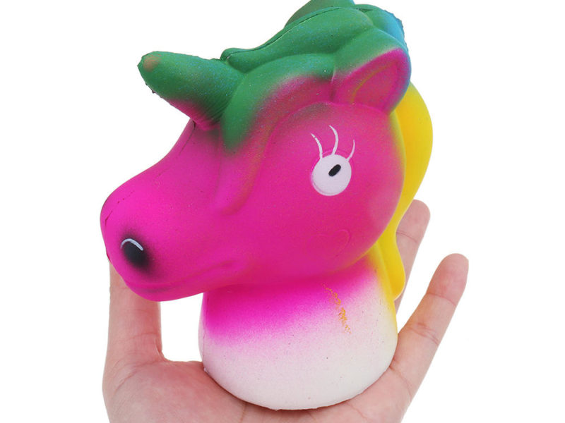 Colorful Licorne Squishy 11.1 * 12.2CM Slow Rising Soft Collection de jouets