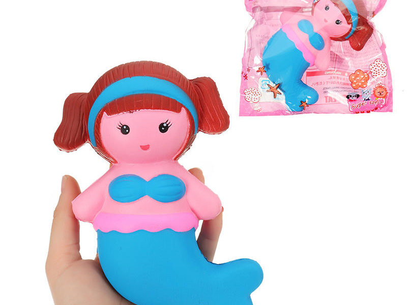 Sirène Squishy 10.5 * 6cm Lente Rising Avec Emballage Collection Cadeau Soft Jouet