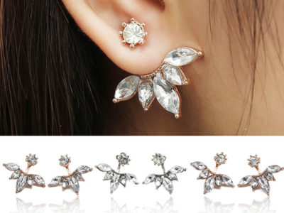 Élégant en Argent Dorée Boucles d'Oreille …